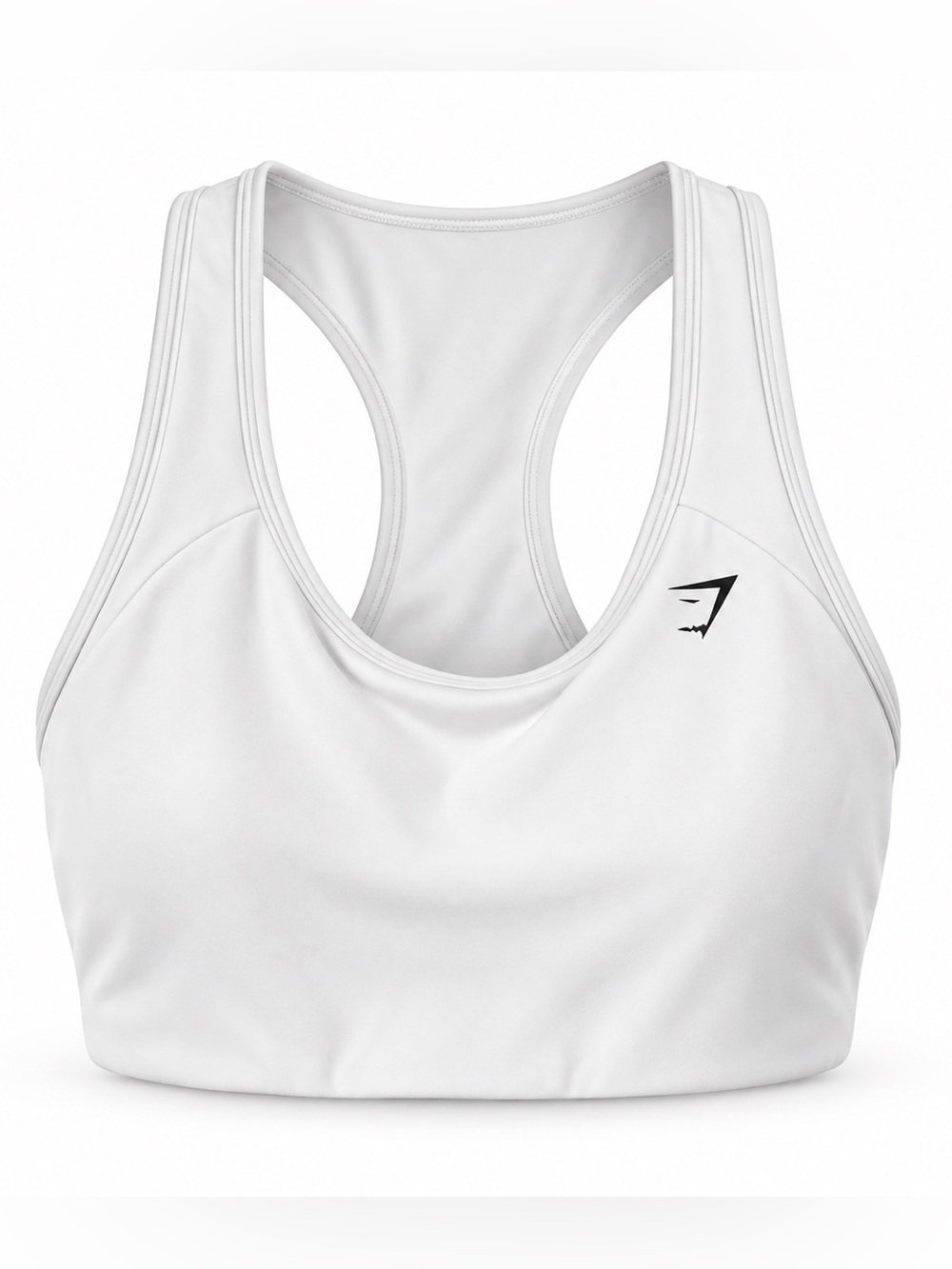 Gymshark White Racerback Sports Bra Women’s Medium Athletic Workou